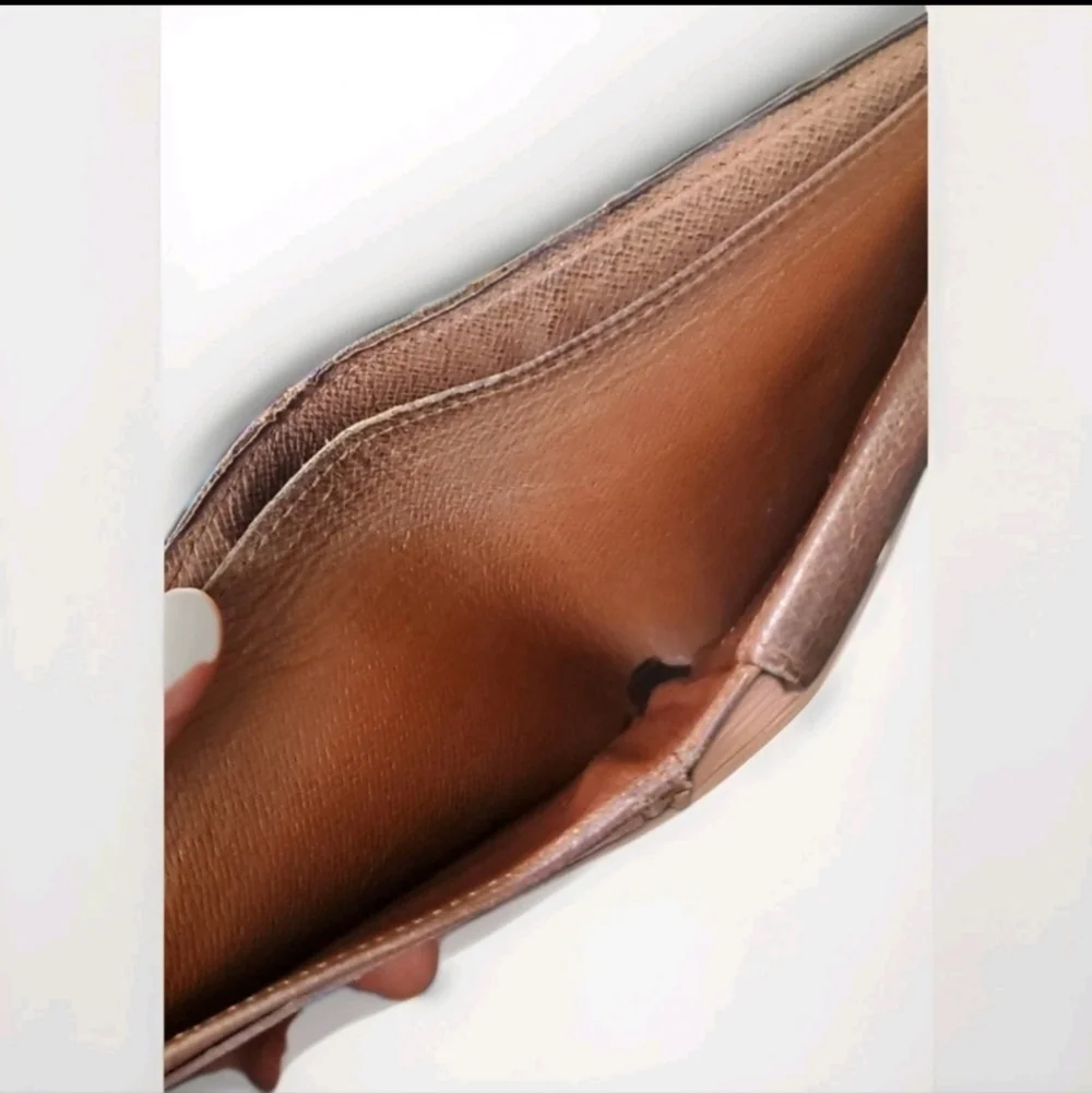 Louis Vuitton Brown Monogram Bi Fold Wallet Coated Canvas Leather